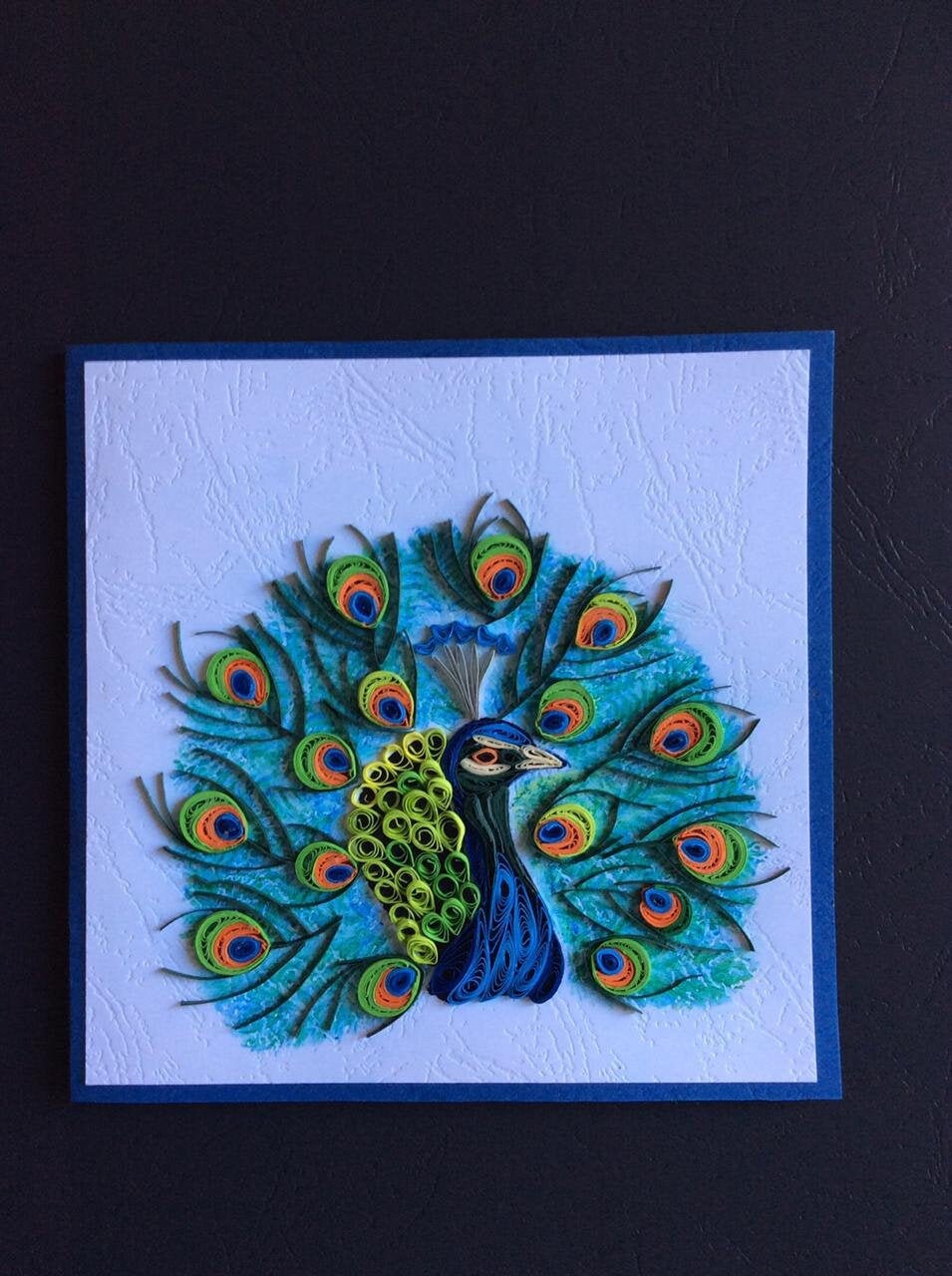 Peacock Greeting Cards, Quilling Greeting Card, Handmade Greeting Card