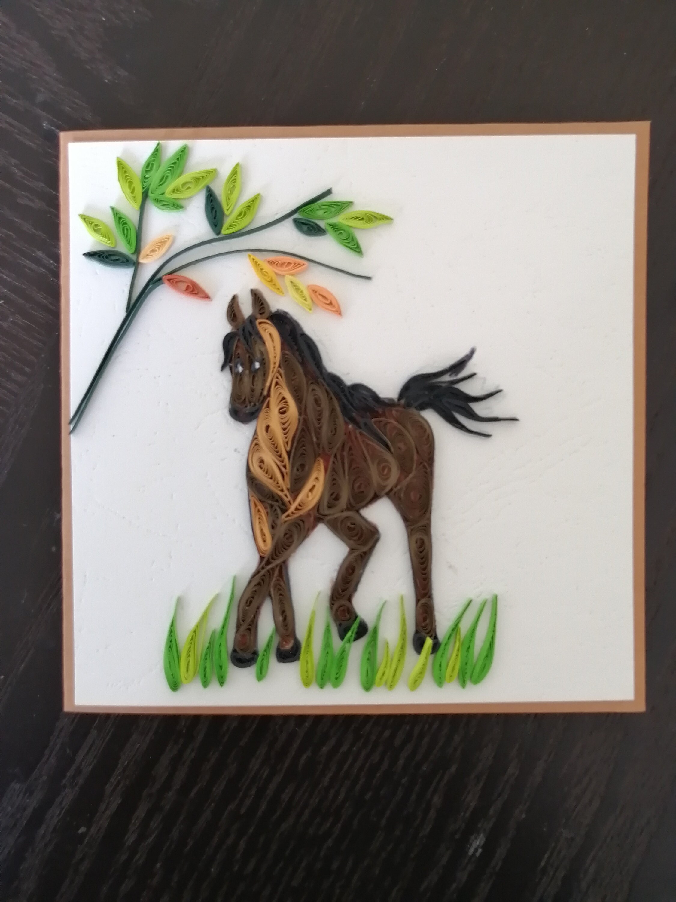 Running Horse Cards Quilling Greeting Card quilling cards Etsy