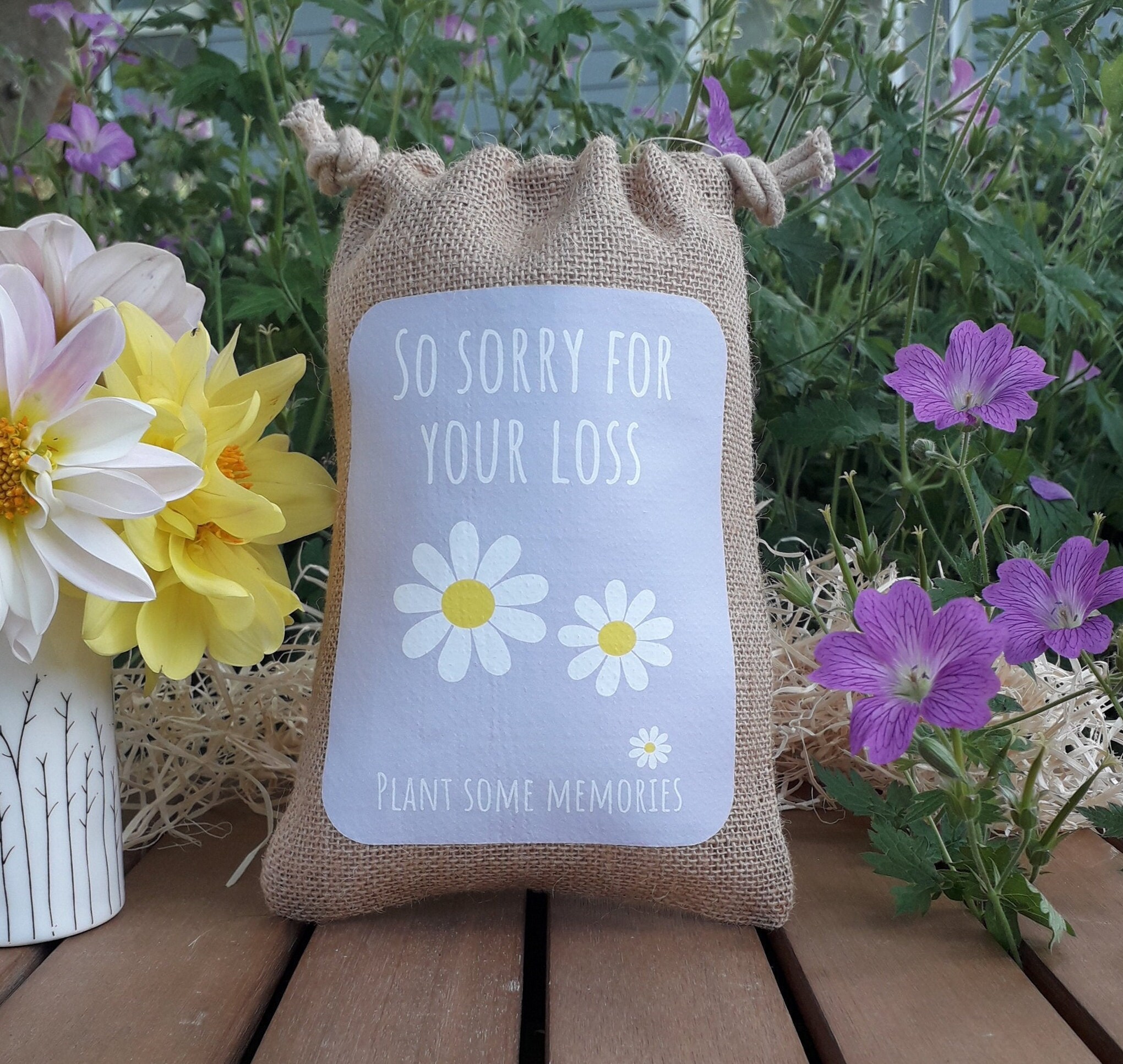 Flowers in Sympathy Gift Bag Sorry for your loss Etsy