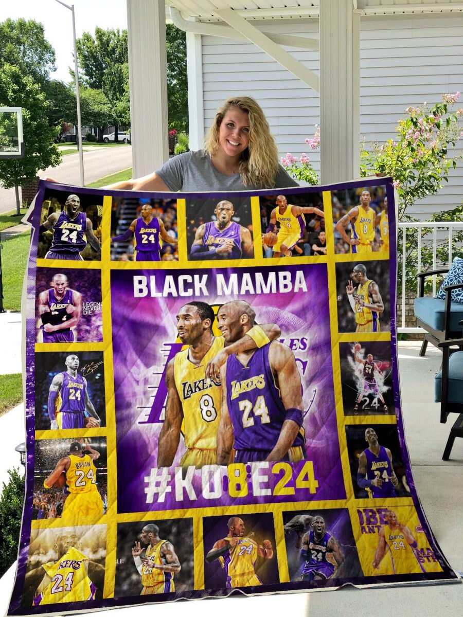 Kobe Bryant Black Mamba Blanket Nba Basketball Bedding Family Gift Id