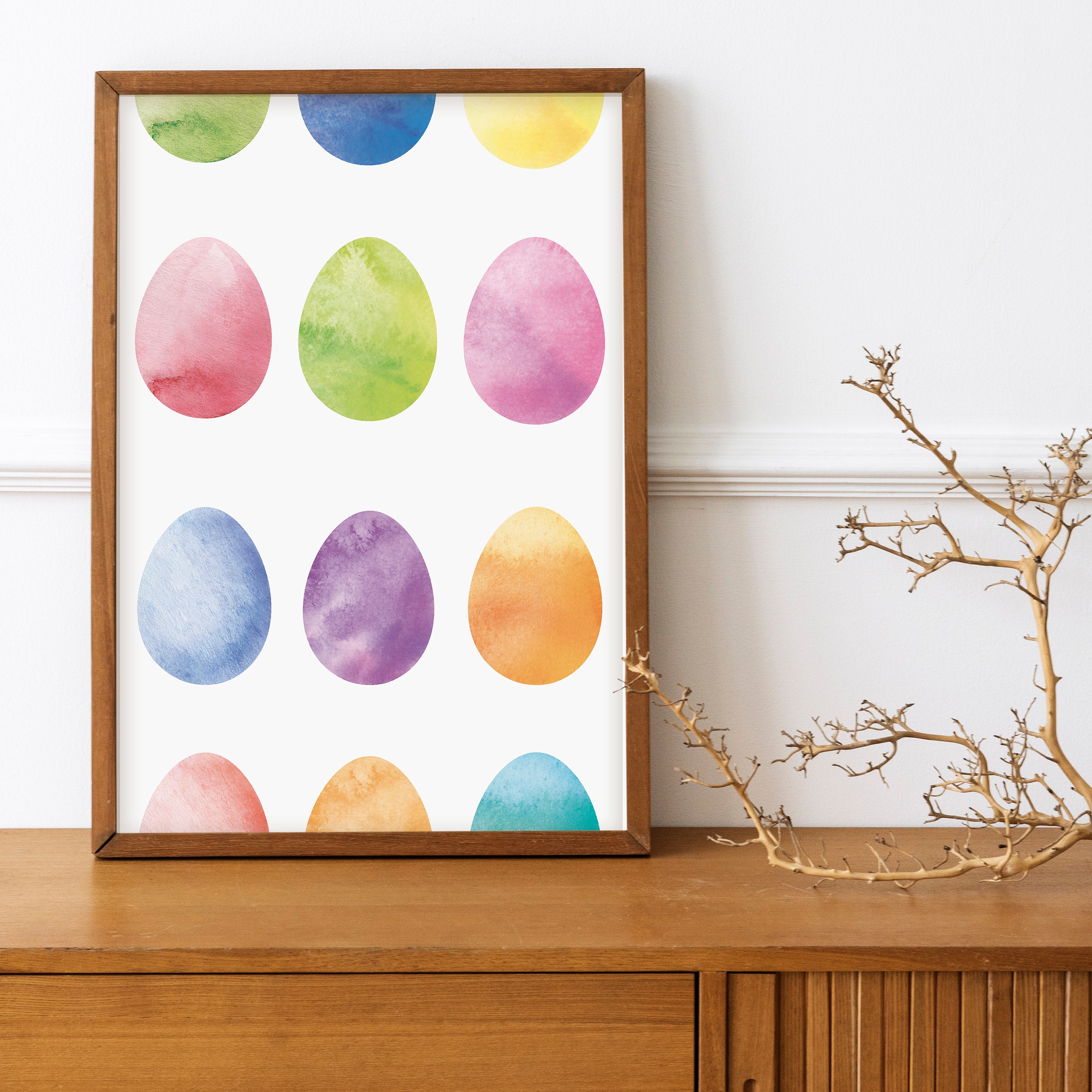 Printable Easter Wall Art Easter Eggs Print Easter Wall Etsy