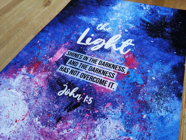 The Light Shines in the Darkness A4 Digital Print - Etsy