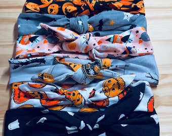 Dancing Skeletons, tie on headband, nurse headband, adult turban, headbands for women, cute headband, Pin up, chunky, boho, comfortable
