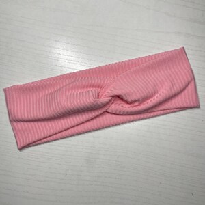 Light pink rib, twist headband, nurse headband, adult turban, headbands for women, cute headband, stretchy, boho, solid color