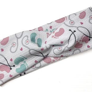Infirmière L&D Nicu, bandeau torsadé, bandeau d&#39;infirmière, turban pour adulte, bandeaux pour femme, bandeau mignon, extensible, épais, bohème, confortable