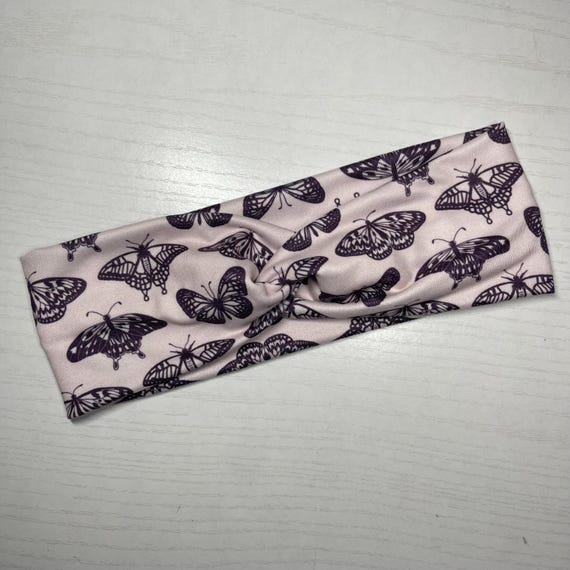 4 Fasce Elastiche Per Capelli Donna – Larghe 22x10cm – Stile Bohémien, Leopardato, Grigio, Kaki, Tie-Dye – Per Yoga E Sport