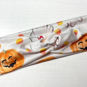 Watercolor Halloween, twist headband, nurse headband, adult turban, headbands for women, cute headband, stretchy, chunky, boho, comfortable