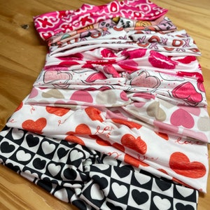 Valentines Headbands, twist headband, nurse headband, adult turban, headbands for women, cute headband, stretchy, chunky, boho, comfortable
