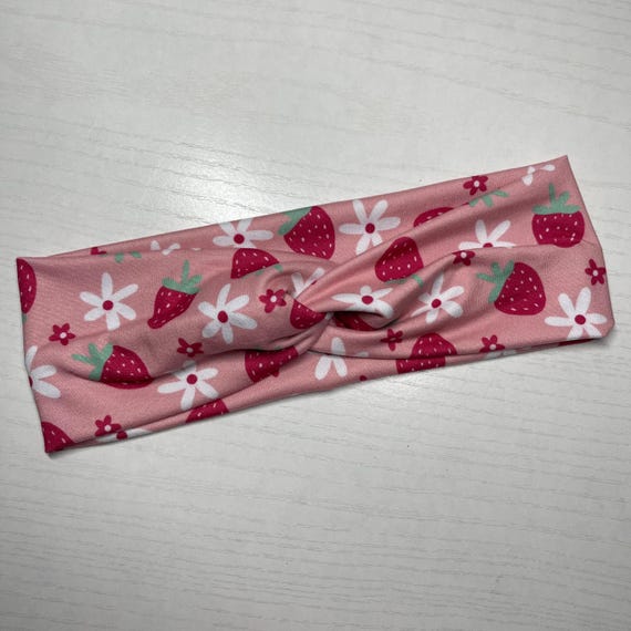 Boho Tie Dye Neon Strawberries Twist Headband NEW made by hand | Accessories | Boho Tie Dye Neon Strawberries  main image 2