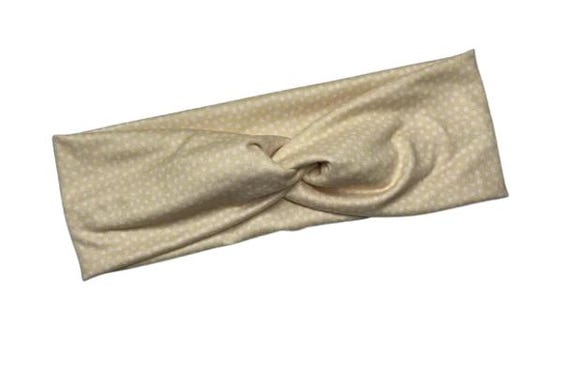 Fascia Elastica Per Capelli A Pois Annodata - Donna Giallo Moda