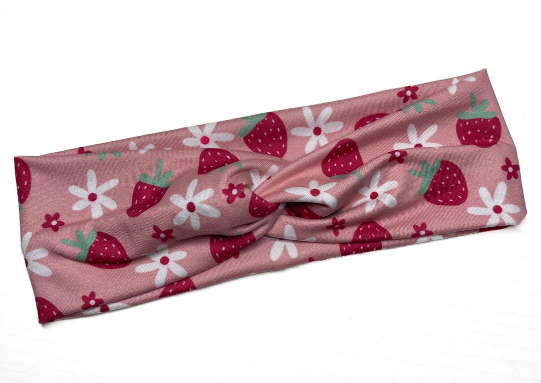 Boho Tie Dye Neon Strawberries Twist Headband NEW made by hand | Accessories | Boho Tie Dye Neon Strawberries  main image 4