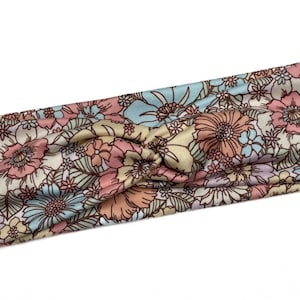 Spring Pastel Twist Wide Headbands NEW Spring Pastel Floral, Boho Twist Headband, Handmade Hair  main image 3