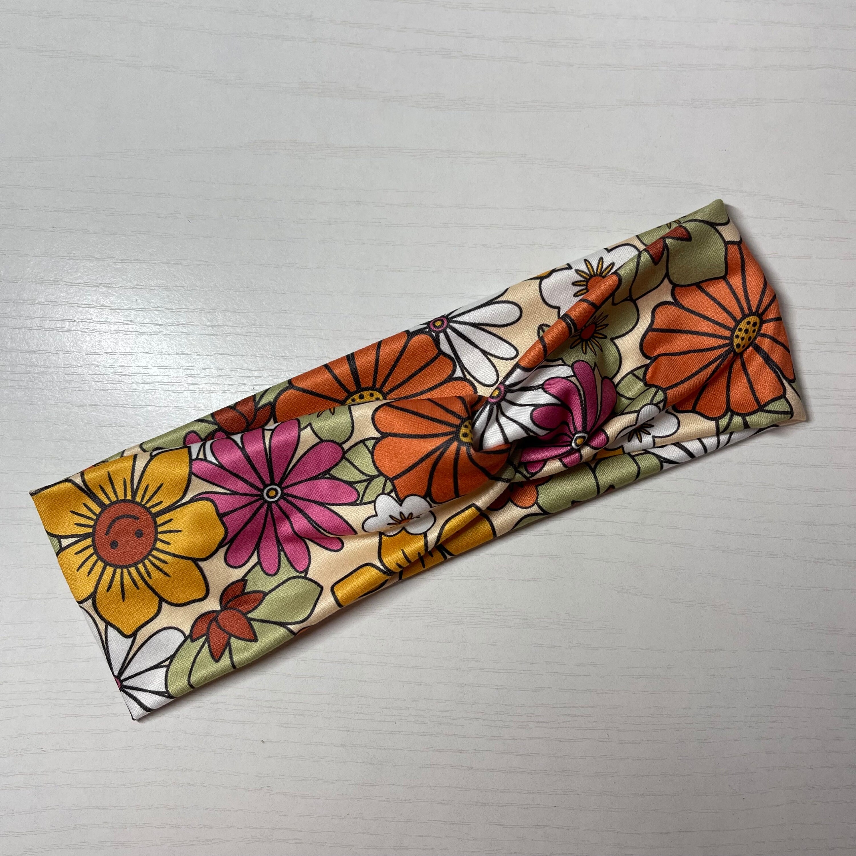 Floral Vintage Headband Bohemian Twisted Criss Yoga Hair Band Accessories HNB23 Boho Headbands for Women Vintage Printed Criss Cross  main image 4