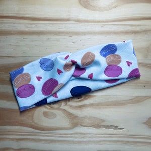 Macaroons, Pinup, Boho, Fall, Kids Chunky Sailor Knot Headband, Kids Soft and Stretchy Turban Headband, headbands for kids