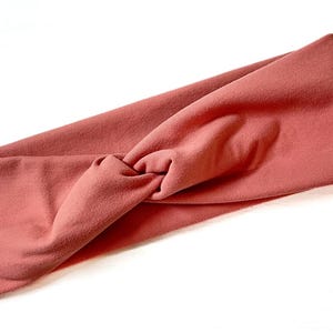 Mauve pink, twist headband, nurse headband, adult turban, headbands for women, cute headband, stretchy, chunky, boho, comfortable