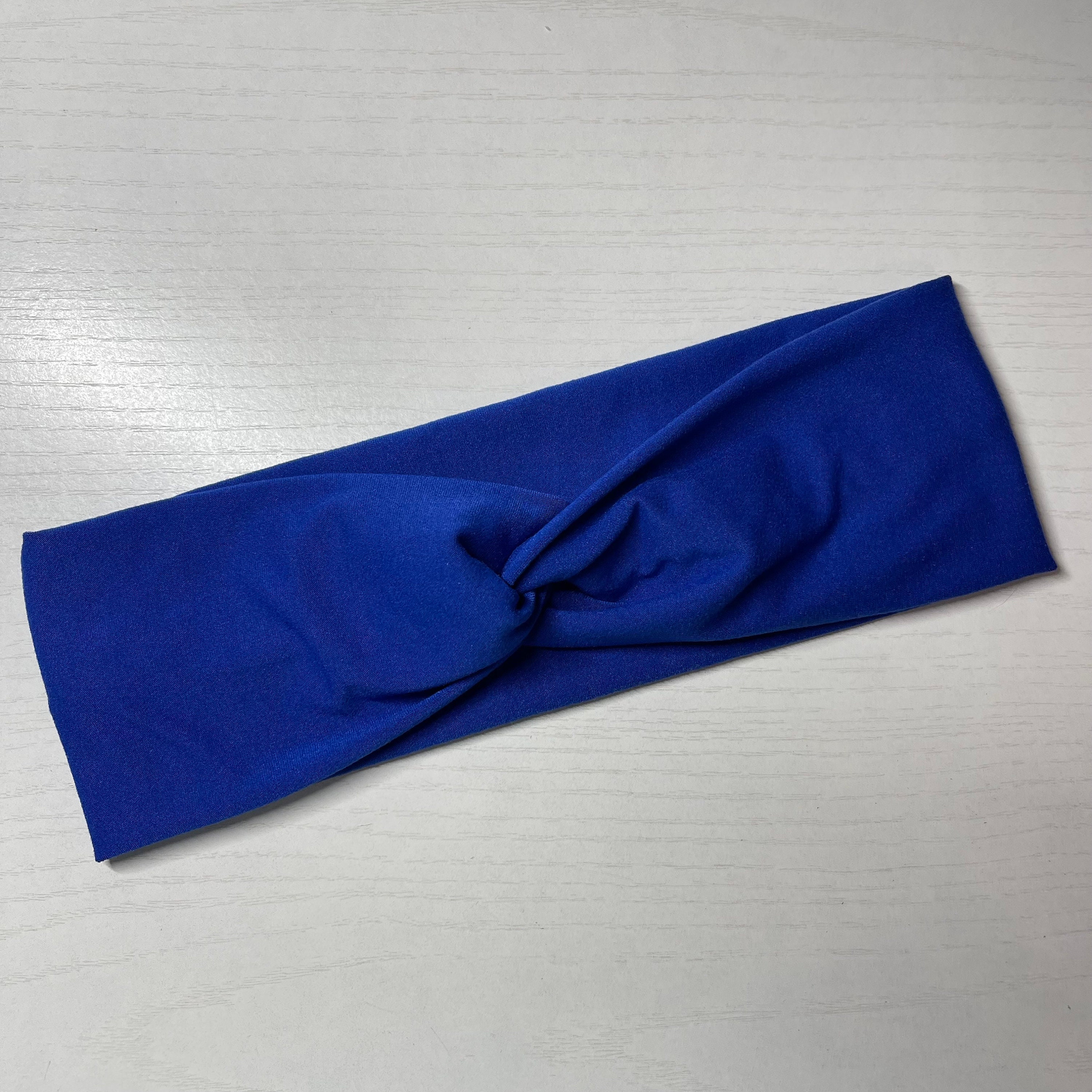 Royal blue, twist headband, nurse headband, adult turban, headbands for women, cute headband, stretchy, chunky, boho, comfortable