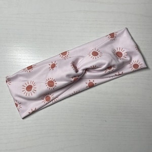 Neutral suns, twist headband, nurse headband, adult turban, headbands for women, cute headband, stretchy, chunky, boho, comfortable