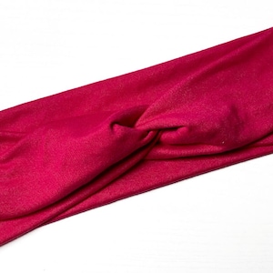 Hot pink, twist headband, nurse headband, adult turban, headbands for women, cute headband, stretchy, chunky, boho, comfortable