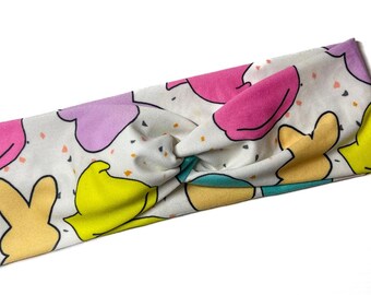 Peeps & Chicks, boho twist headband, handmade hair accessory womens, soft stretch fabric, stylish, comfortable, all day wear, nurse