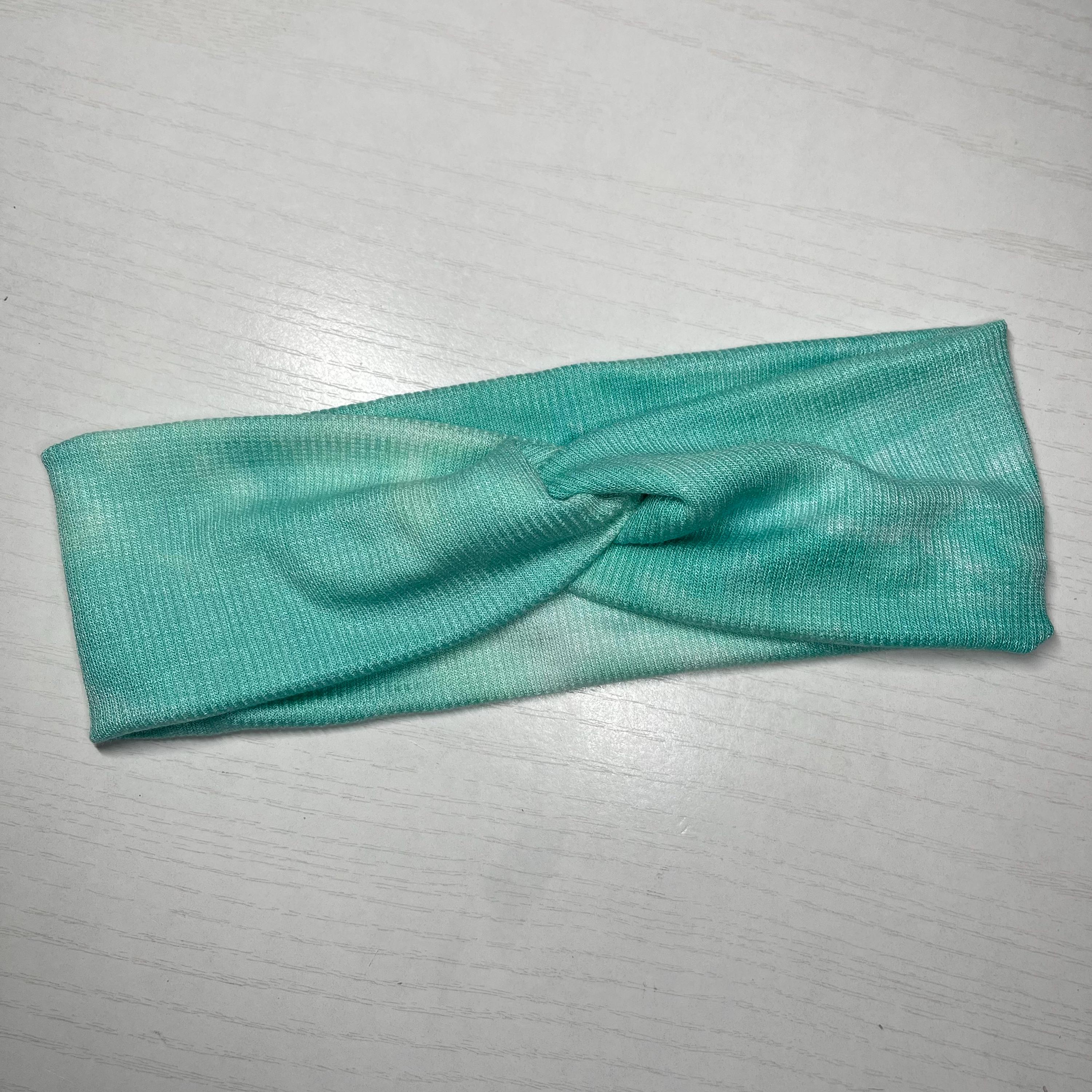 ? Left Hook Artisan™ — Signature Twist Headband — Teal + Multicolor — OS / B Teal Flower Headband – Adela Artisan Made LLC main image 3