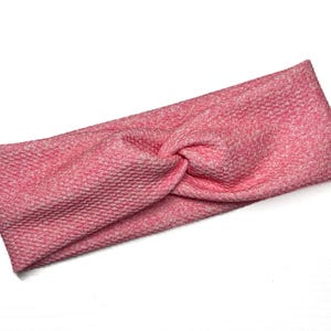 Pink faux glitter sparkle, twist headband, nurse headband, adult turban, headbands for women, cute headband, stretchy, summer, fruity