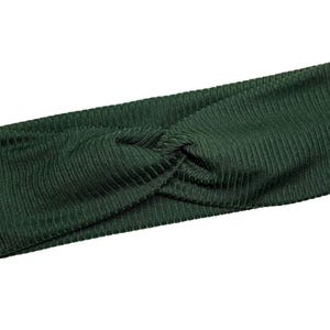 Forest green rib, twist headband, nurse headband, adult turban, headbands for women, cute headband, stretchy, boho, solid color