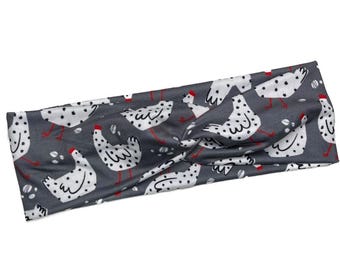 Tiara de Galinha para Mulheres, Tiara Torcida de Animal de Fazenda, Acessório de Cabelo Divertido com Galinha, Tiara Estilo Boho Campestre, Presente para Amantes de Galinhas, Fofa