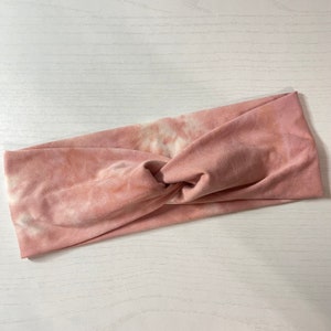 Mauve tie dye, twist headband, nurse headband, adult turban, headbands for women, cute headband, stretchy, chunky, boho, comfortable