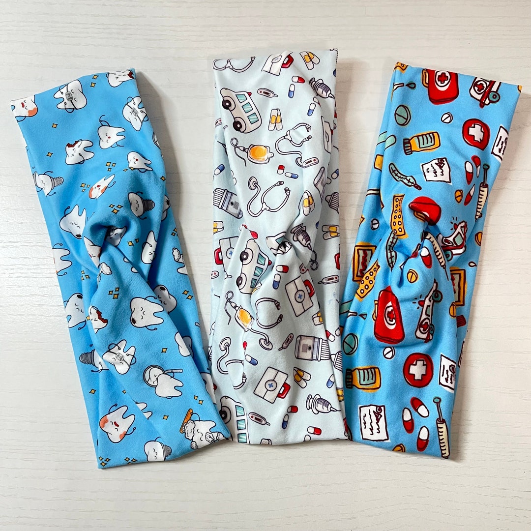 Healthcare, Twist Headband, Nurse Headband, Adult Turban, Headbands for