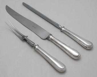 BEAD Design Chinacraft London Silver Plated Cutlery 3 Piece Carving Set 34 cm