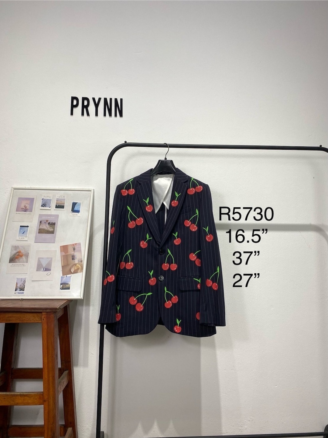 Reworked Blazer Hand Painted : Cherry - Etsy
