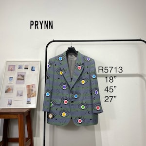 Reworked Blazer Hand Painted : Evil Eyes
