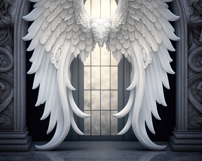 Digital Angel Wings Backdrop - Etsy