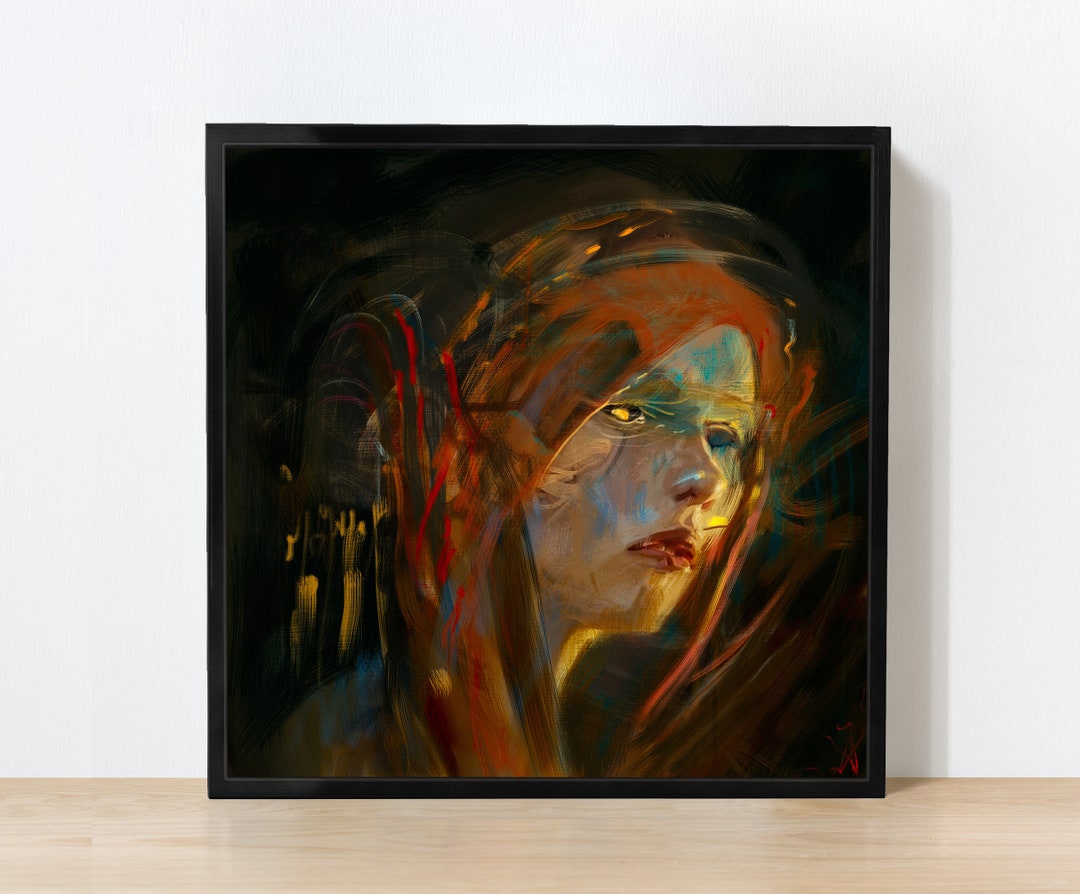 Digital File Download Cool Portrait Art Girl - Etsy