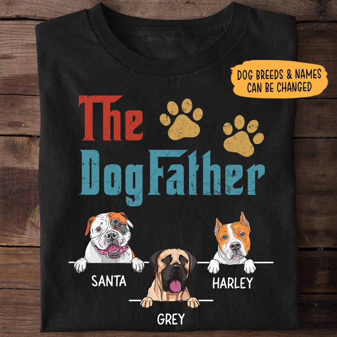 Personalized The Dog Father Shirt Best Dog Dad Shirt Dog Etsy
