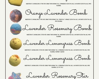 Bath Bombs Set - Gift for Her - Lavender Collection Bath Bombs - Spa Gift Set - Handmade Bath Bombs
