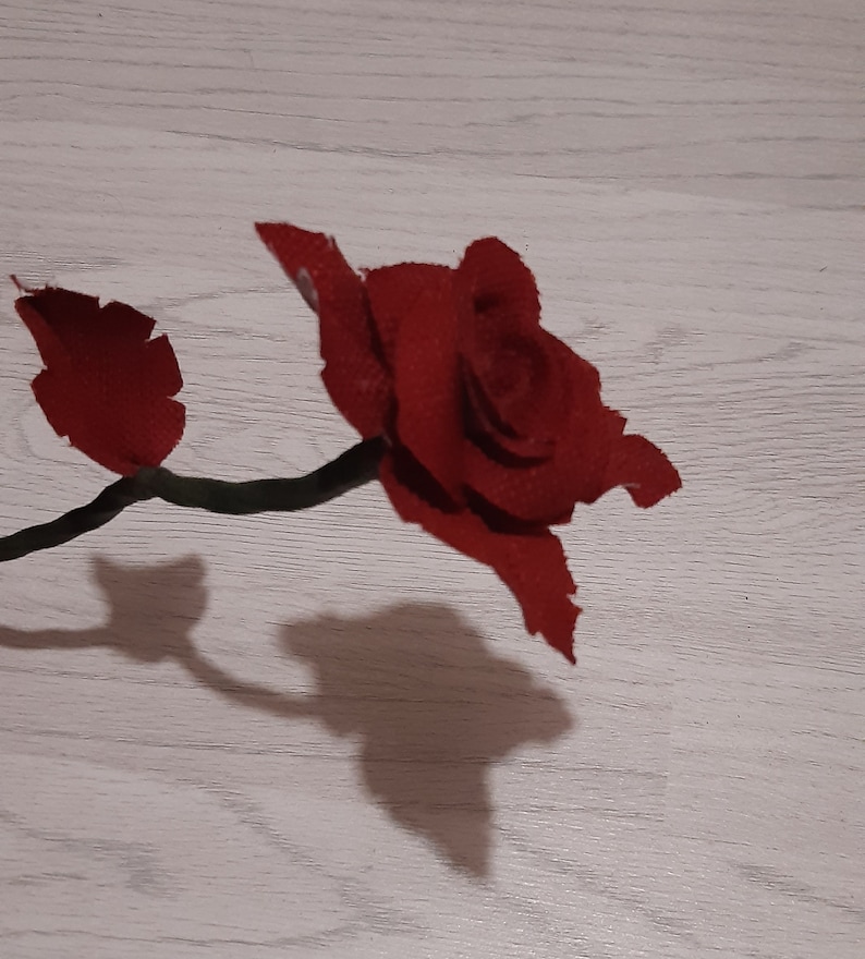 Linen Rose Flower 4th Forth Wedding Anniversary Gift Handmade Personal ...