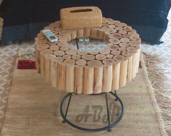 coffee table in natural wood