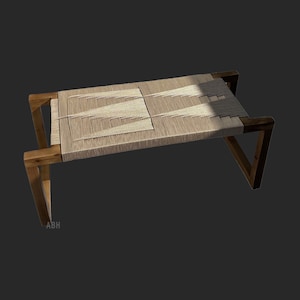 Rustic Elegance: Handmade Wooden Bench for Garden, Patio, and Entryway Sustainable, Customizable, Vintage,Inspired Furniture