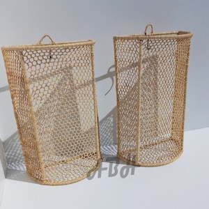 Set Of 2 Wall Sconce, Braided wall applique in raffia,Raffia Sconce, Raffia Wall Lamp, Handmade Moroccan Sconce, Wall Sconce, home decor