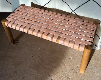 Moroccan wooden bench