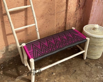 Moroccan wooden bench