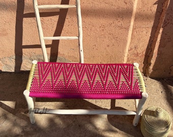 Moroccan wooden bench