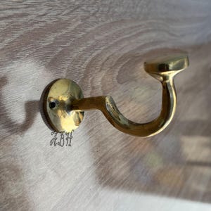 Moroccan Handcrafted Unlacquered Brass Wall Hooks, Stylish, Durable, and Functional