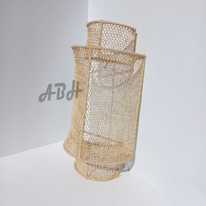 Set Of 2 Wall Sconce, Braided wall applique in raffia,Raffia Sconce, Raffia Wall Lamp, Handmade Moroccan Sconce, Wall Sconce, home decor