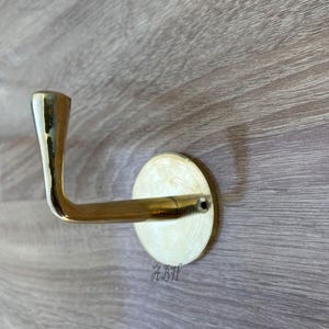 Moroccan Handcrafted Unlacquered Brass Wall Hooks, Stylish, Durable, and Functional