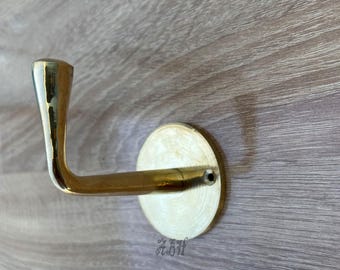 Moroccan Handcrafted Unlacquered Brass Wall Hooks, Stylish, Durable, and Functional
