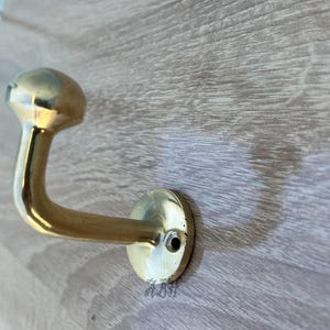 Moroccan Handcrafted Unlacquered Brass Wall Hooks, Stylish, Durable, and Functional