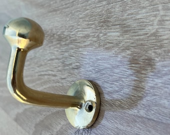 Moroccan Handcrafted Unlacquered Brass Wall Hooks, Stylish, Durable, and Functional