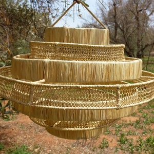 moroccan pendant lamps,handmade lamp, raffia lamp, art deco lamp.